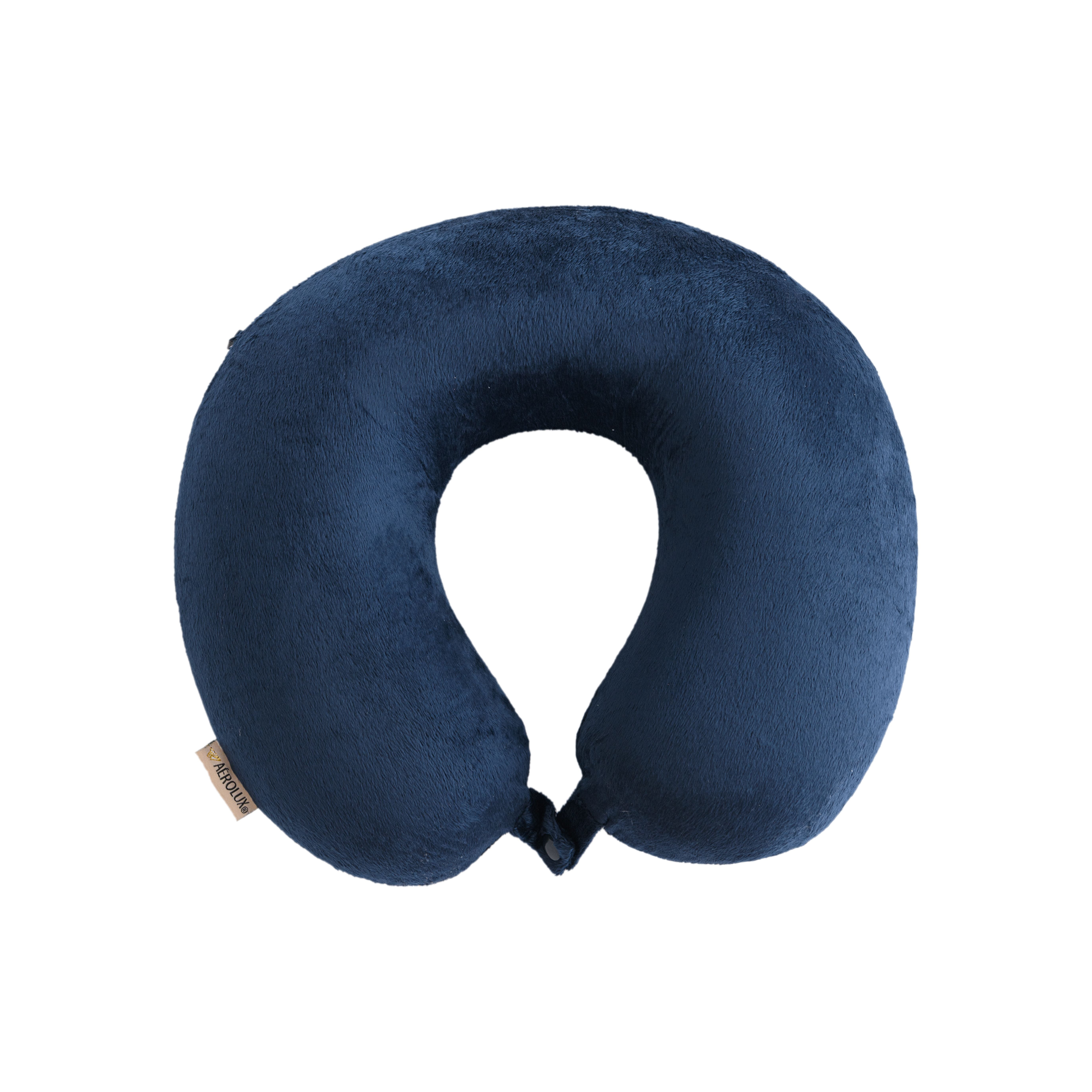 Aero Lux® Bon Voyage 2-Piece Travel Set - Memory Foam Travel Neck Pillow and Eye Mask, Navy Blue