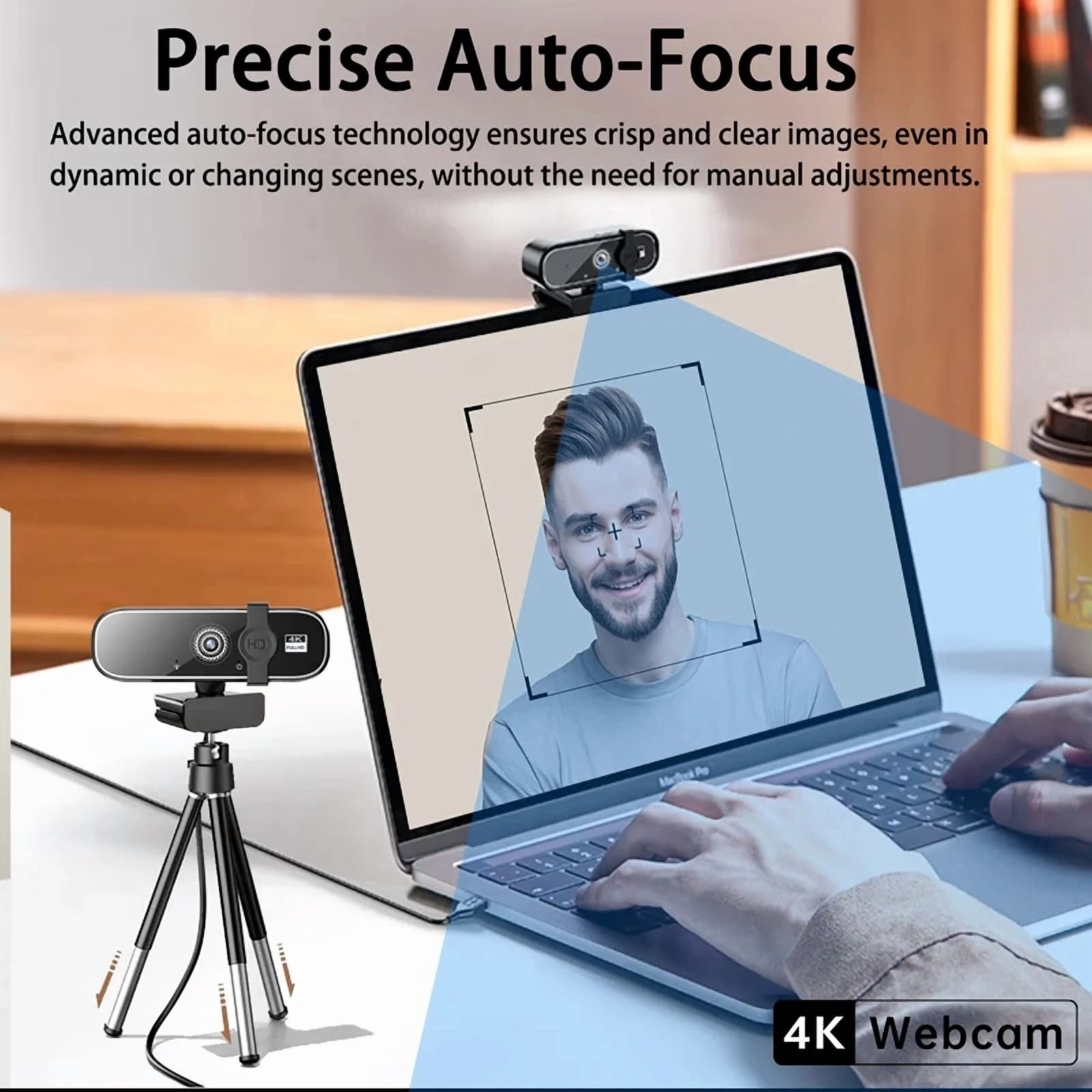 4K HD Mini Webcam With Microphone 2K Full HD Webcam 30fps Autofocus USB Web Cam For Auto  PC Laptop Video Shooting Camera