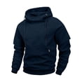 thumbnail image 3 of Men's Hooded Pullover Solid Color Long-sleeved Sweatshirt for Man Fall Winter, 3 of 7