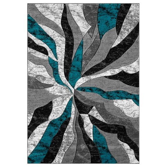 Premium Rug Design 2303 - 5'2"x7'5", Turquoise