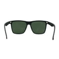 thumbnail image 4 of Mens Polarized Oversize Sport Horn Rim Rectangular Sunglasses Matte Black Solid Green, 4 of 4