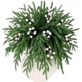thumbnail image 1 of Ensemble de 40 Branches de Pin Nordique Artificielles avec Baies Rouges 12.8 Pouces Pics de Verdure de Noël Tiges de Pin Nordique Faux Branches d'Arbre pour Remplissage de Vase Guirlande Artisanale Décorations Maison (Vert Blanc), 1 of 3