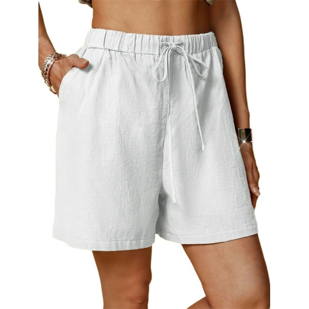 Sexy Dance Women Mini Trousers High Waist Shorts Elastic Hot Pants Fashion  Bottoms Bermuda Short White M