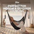 thumbnail image 2 of Bliss Hammocks Tahiti Rope Hammock Chair with Spreader Bar and Hardware, Black, 2 of 12