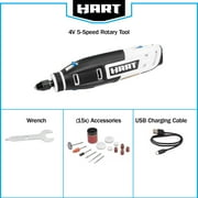 HART Battery Powered 4 Volt Rotary Tool Kit with Accessories