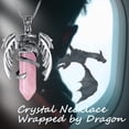 thumbnail image 6 of Dragon Pendant Necklace for Men Women Cool Healing Crystal Stone Necklace Natural Gemstone Necklace Western Dragon Jewelry, 6 of 8