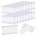 thumbnail image 1 of 100 Portaetiquetas para Estantes Alambre con 100 Inserciones Papel, Etiquetas para Estantes de Plástico para Portaetiquetas de Alambre Compatibles con Estantes de 1-1/4 Pulgadas, 1 of 5