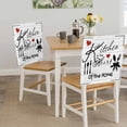 thumbnail image 5 of Kitchen Tableware Chair Back Covers, Removable Chair Covers for Dining Chairs Set of 8, Washable Chairs Slipcovers Back Seat Protector for Wedding Party 19"x20", 5 of 9