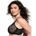 thumbnail image 5 of Paramour by Felina | Delightful Seamless Breathable Lace Contour Bra (Black, 42D), 5 of 6