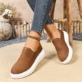 thumbnail image 3 of EKVAHL Orthopedic Slip On Sneakers for Women, Wide Width Arch Support Thick Platform Tennis Shoes, Soft Office Daily Walking Flats Brown, 3 of 5