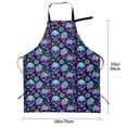 thumbnail image 2 of Kdxio Flower Blue Skull Apron with Pockets Adjustable Kitchen Aprons for Men Women Waterproof Aprons for Cooking,Drawing,Crafting, Baking Household Cleaning, 2 of 5