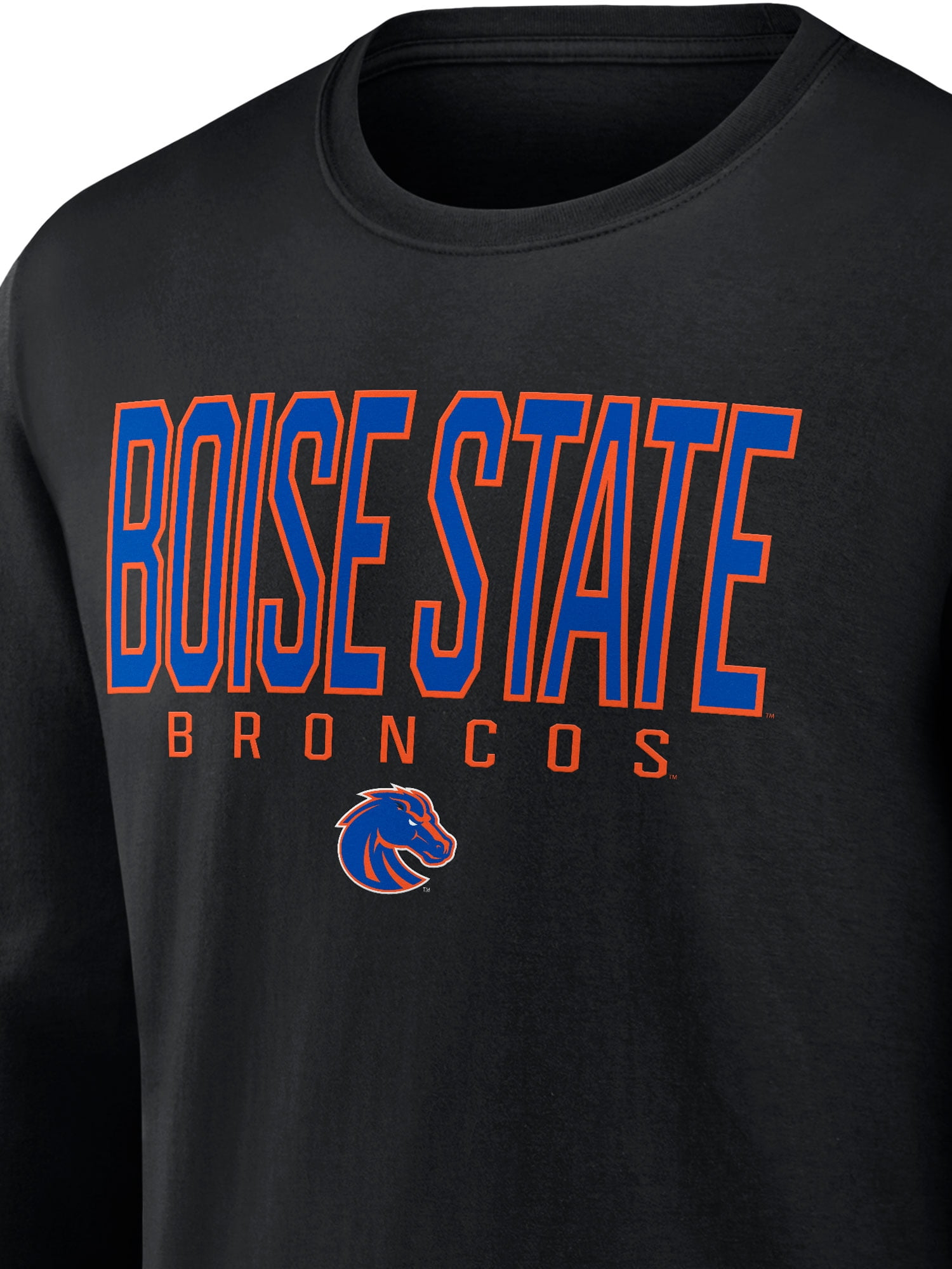 NCAA Boise State Broncos Men's Cotton Black Long Sleeve T-Shirt
