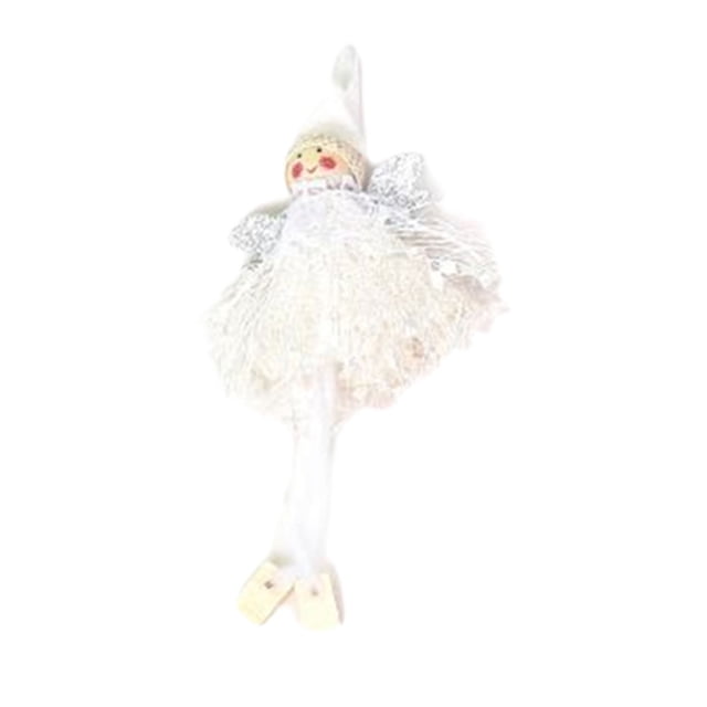 Wosthever Muñecos de ángel de Navidad Adorno interesante para el hogar Decoración colgante Prop Adorable Colgante de árbol de Navidad Adornos Kits de decoración para fiestas Blanco