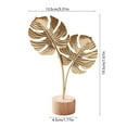 thumbnail image 2 of DAMAI Luxury Nordic Metal Ginkgo & Palm Leaf Sculptures, Leaves Ornaments Modern Creative Home Décor Accents Statue for Office, Room, Bookshelf, Home Decor, 2 of 6