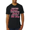 thumbnail image 1 of Wild Bobby, Fighting Cancer And Still Sexy, Breast Cancer Awareness, Men Premium Tri Blend Tee, True Black, Small, 1 of 5