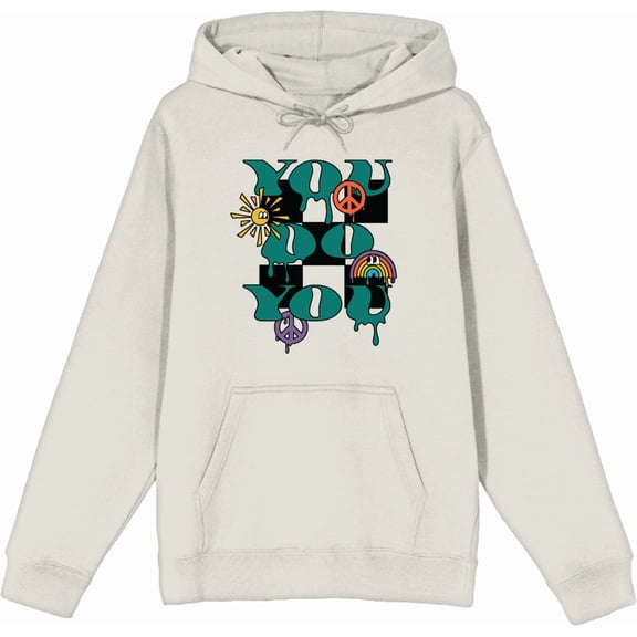 Positive Vibes You Do You Adult Sand Long Sleeve Hoodie-Medium