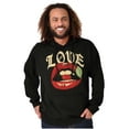 thumbnail image 5 of Vintage Love Lips Biting Cherry Hoodie Sweatshirt Women Men Brisco Brands S, 5 of 6