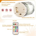 thumbnail image 4 of Abstract Spring Flowers Flickering Flameless Candles Battery Operated with Remote Timer LED Pillar Candles Set of 2, 4 of 7