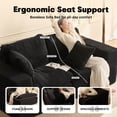 thumbnail image 3 of BIGSYY 74.8" Modular Couch, Deep Seat Modular Couch for Apartment Dwellers, No Assembly Required, Comfortable Sofa for Living Room, Corduroy, Black, 3 of 9