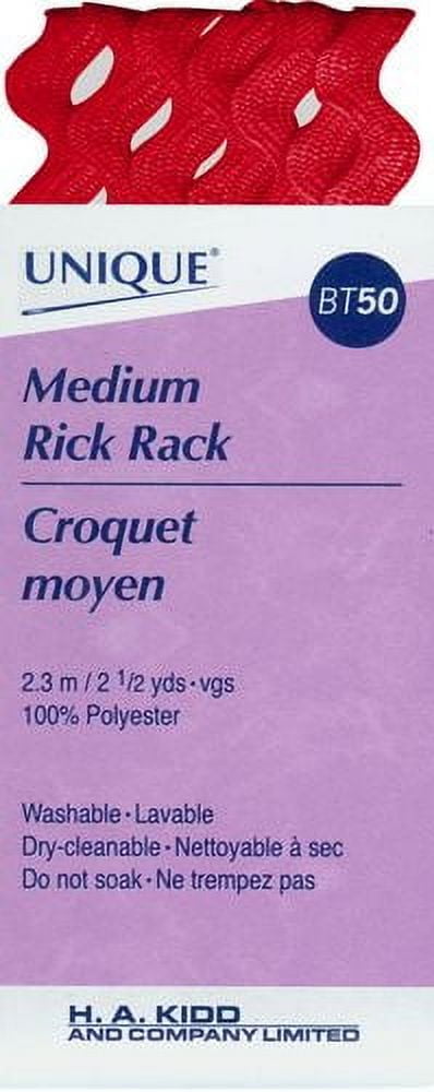 UNIQUE Medium Rick Rack, 6mm x 2.3m, Decorative Trimming - Walmart.ca