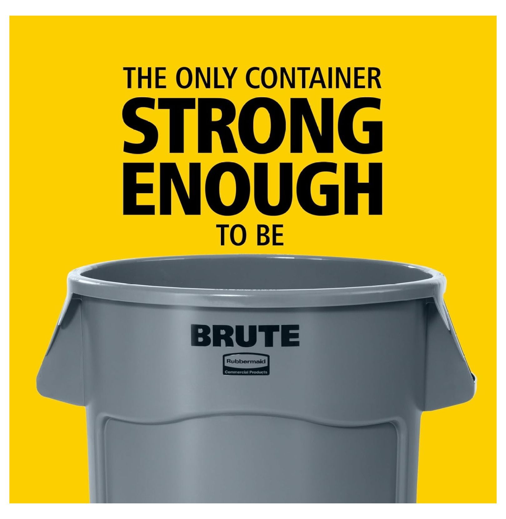 20 Gallon Round Trash Can - Heavy Duty Brute Waste Container for Home, Office, Construction - Black