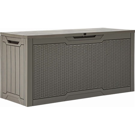 80 Gallon Outdoor Storage Box Taupe Rattan Bestseling
