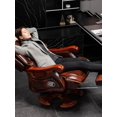 thumbnail image 3 of Luxury Leather Boss Office Chair Ergonomic Orange Office Chair With Footrest Sleep Comfort Cadeira Gamer Office Desk Furniture My Lux Decor Round, 3 of 29