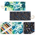 thumbnail image 3 of 1set 2pcs 2 style Pattern Handmade Canvas Pencil Roll Wrap Roll Up Pencil Case for Coloring Pencil Holder Mixed Patterns 46x20cm 1pc/style, 3 of 5