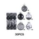 thumbnail image 5 of Yuarrent 30 unids/set bolas de Navidad ingredientes seguros textura de alta gama adornos reutilizables para árbol de Navidad Kits de decoración para fiestas Negro, 5 of 6