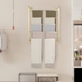 thumbnail image 3 of Gold Scarf Display Stand 5-Tier Metal Belt Hanger Tie Rack Wall Mounted Sturdy, 3 of 10