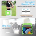 thumbnail image 3 of For iPad 9th 8th 7th Generation Case, Soft Silicone Drop Protection Rotating Kickstand with Shoulder Strap Pencil Holder Kids Friendly Lightweight Case for iPad 10.2" 2021/2020/2019, Green, 3 of 6