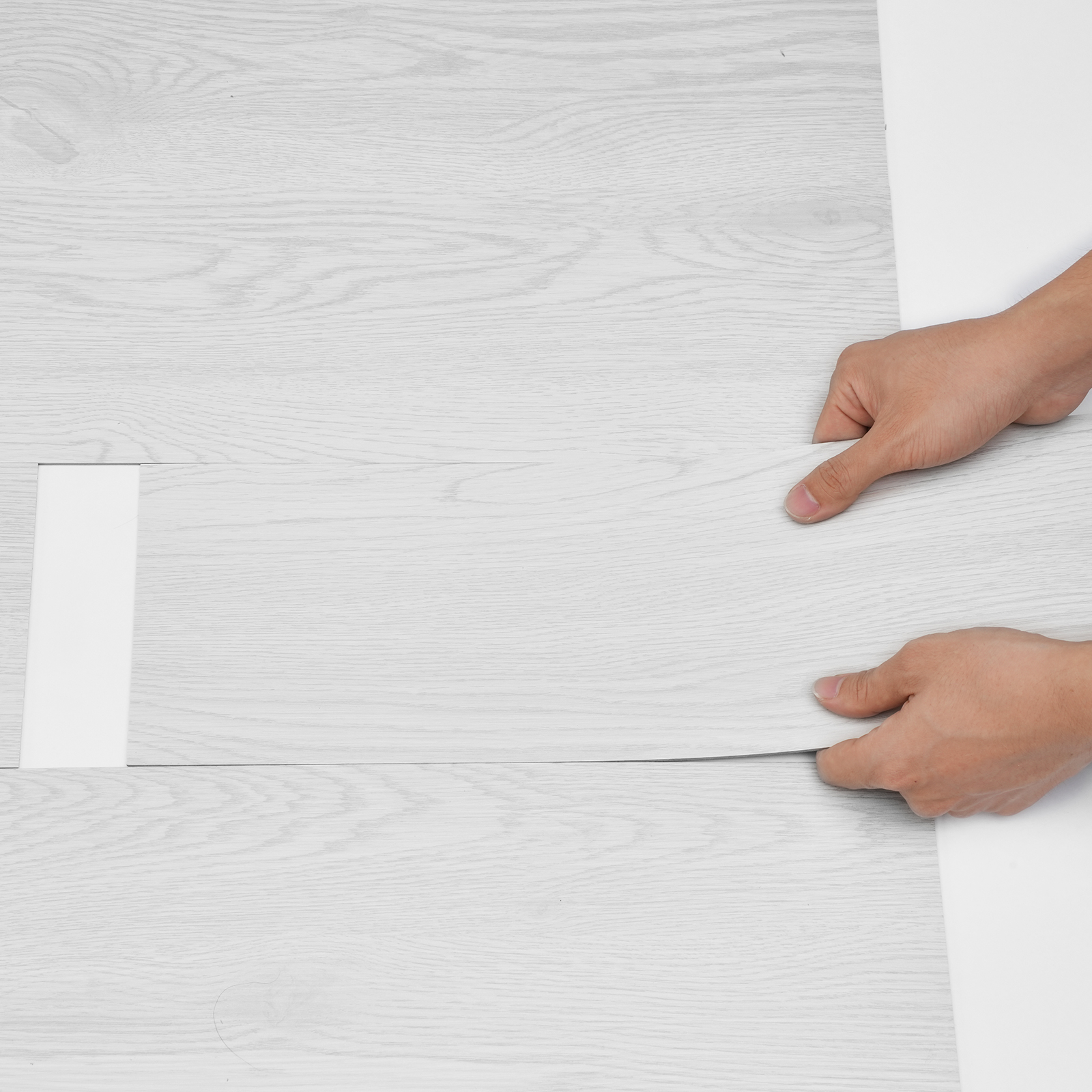 Favory Wood Grain Peel and Stick Floor Tiles – Versatile Design for Any Space, Light Color Self Adhesive Vinyl Flooring, Waterproof and Non-Slip Features，36PCS 2.5mm Light Gray Wood Grain