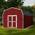 thumbnail image 3 of Little Cottage Co. 12x20 Value Gambrel Barn with 6 ft. Sidewalls, Outdoor Wood Storage Shed Do-It-Yourself Precut Kit, 3 of 13