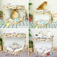 thumbnail image 7 of Pet Cube Bed - Scratch Resistant Cozy Covered Cat Bed for Indoor Cats - Top and Bottom Double Cushioned Cat Cave Bed - Tiger, 7 of 7