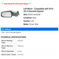 thumbnail image 2 of Left Mirror - Compatible with 2010 - 2014 Chevy Equinox 2011 2012 2013, 2 of 2