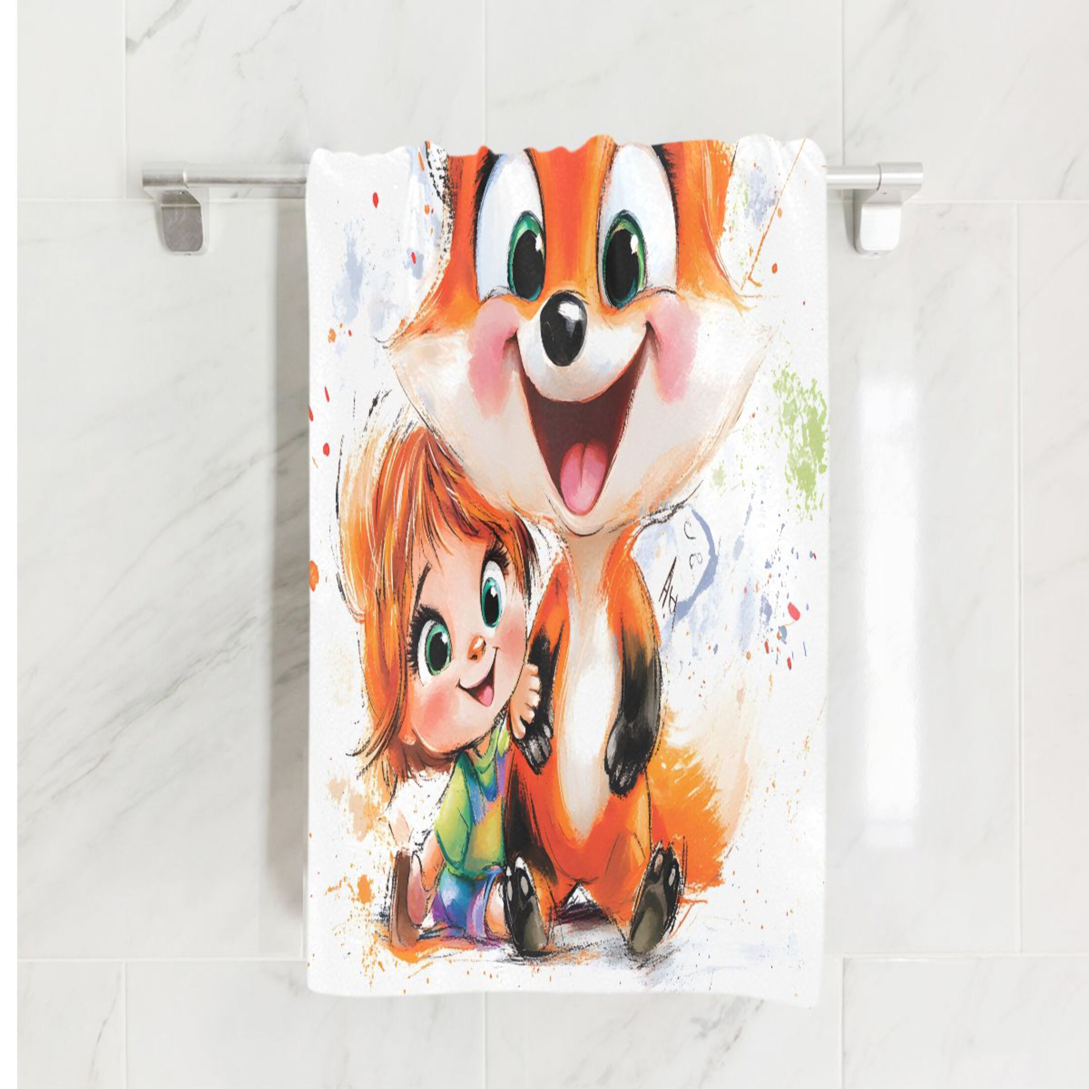 Baby and Fox 64''x32'' Bath Towels Lightweight Quick-Dry Breathable Soft for Gym Travel Swim