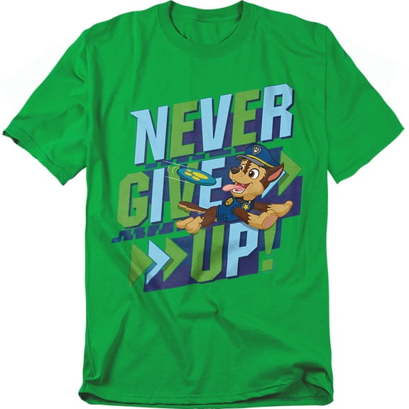 Paw Patrol T-Shirt Never Give Up Unisex Graphic Tee For Men & Women
