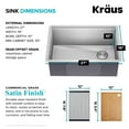 thumbnail image 6 of KRAUS Kore 27" Undermount Workstation 16 Gauge Single Bowl Stainless Steel Kitchen Sink with Accessories, 6 of 8
