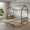 Gray, variant on Demi Bonn Extendable House Bed Twin to King Daybed with Roof and Fence Rails, Modern Platform Bed Frames for Teens, Gray