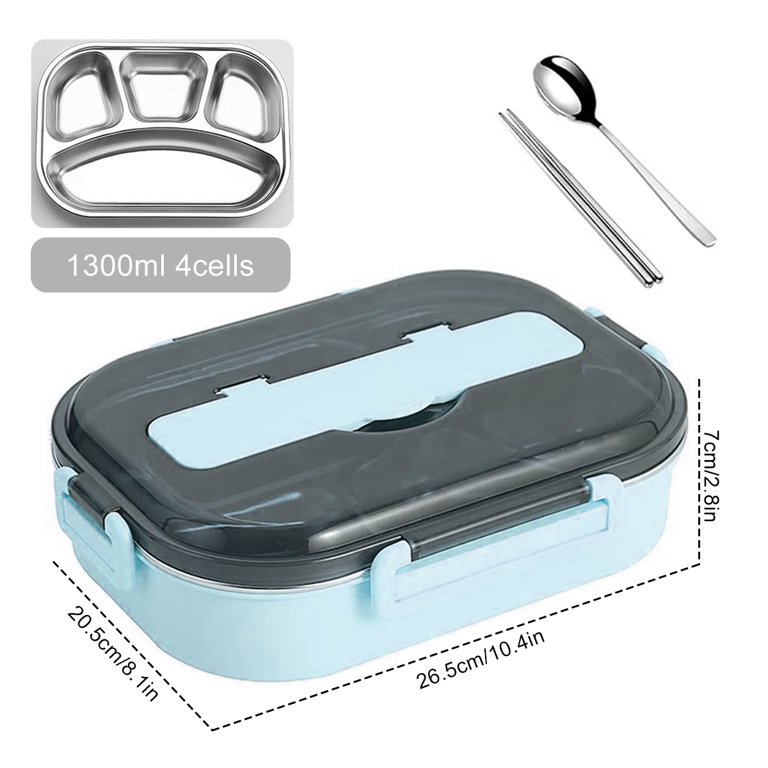 1300ML Lunch Box with Spoon Chopsticks Dinnerware Food Storage