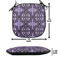thumbnail image 5 of Celtic Chair Seating Cushion Set of 6, Unique Celtic Knot with Swirling and Twisted Line Details Print, Seat Pads for Office with Anti-slip Backing, 16"x16", Violet Lilac, by Ambesonne, 5 of 7