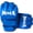 Blue, variant on Jiibva Black PU Leather Half Finger MMA Boxing Gloves, EVA Padded Training Fight Gloves for Adults 9.45 Inch