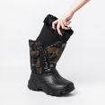 thumbnail image 2 of Botas de nieve de algodón acolchado de terciopelo de invierno para hombre, botas de nieve cruzadas, cinturón impermeable, clavos de acero, zapatos de pesca cálidos y fríos, 2 of 3
