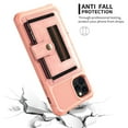 thumbnail image 4 of Dteck Case for Apple iPhone 12 Pro Max 6.7-inch,Shockproof Rubber Card Holder Wallet Leather Back Phone Cover Kickstand Protective Hybrid Shell,Rosegold, 4 of 6