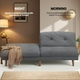 thumbnail image 3 of Homall Canapé-Lit Convertible Futon Canapé Rembourré Canapé-Lit Angle Réglable Canapé de Salon, Gris Foncé, 3 of 7