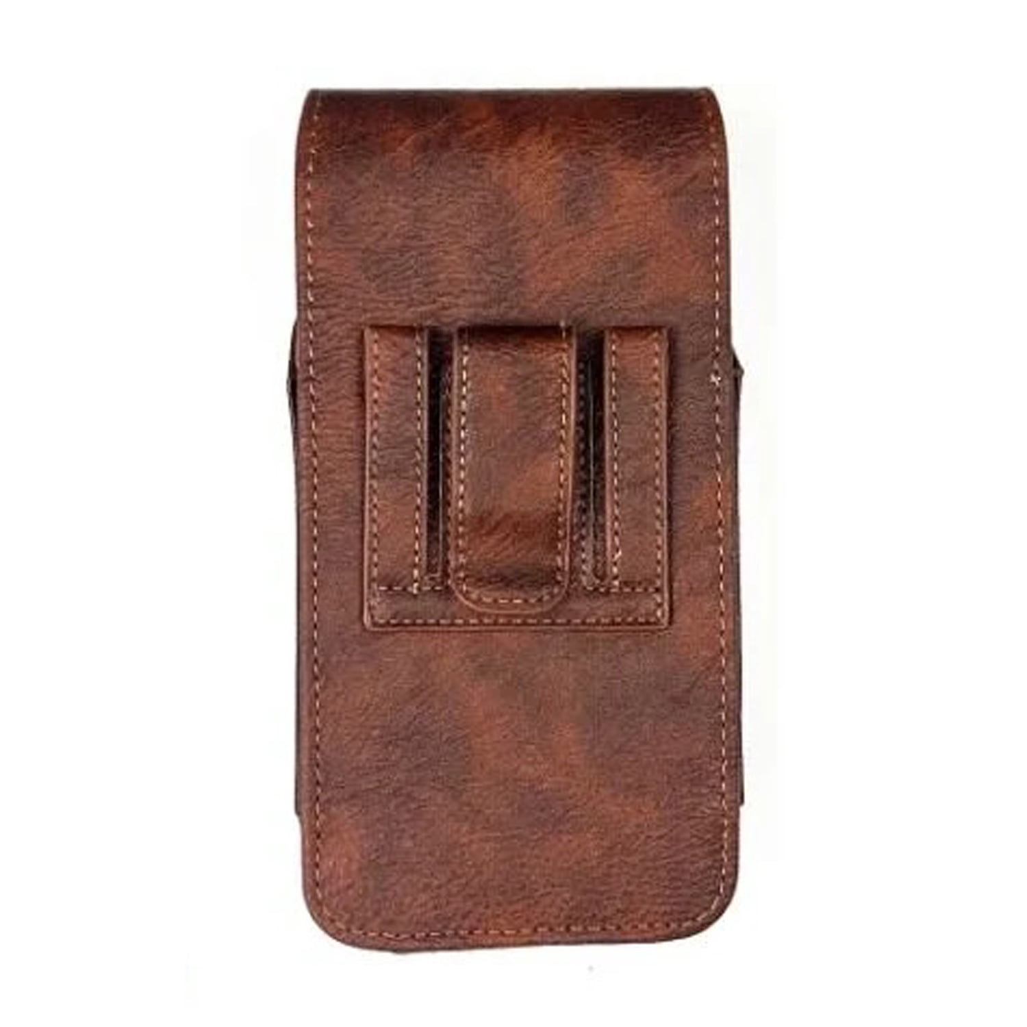 EVO 5.5" Vertical Leather Pouch - Brown