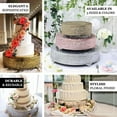 thumbnail image 4 of Efavormart 18 inch Silver Round Embossed Metal Cake Plateau Stand Riser Wedding Birthday Party Dessert Cake Pedestal Display Plate, 4 of 16