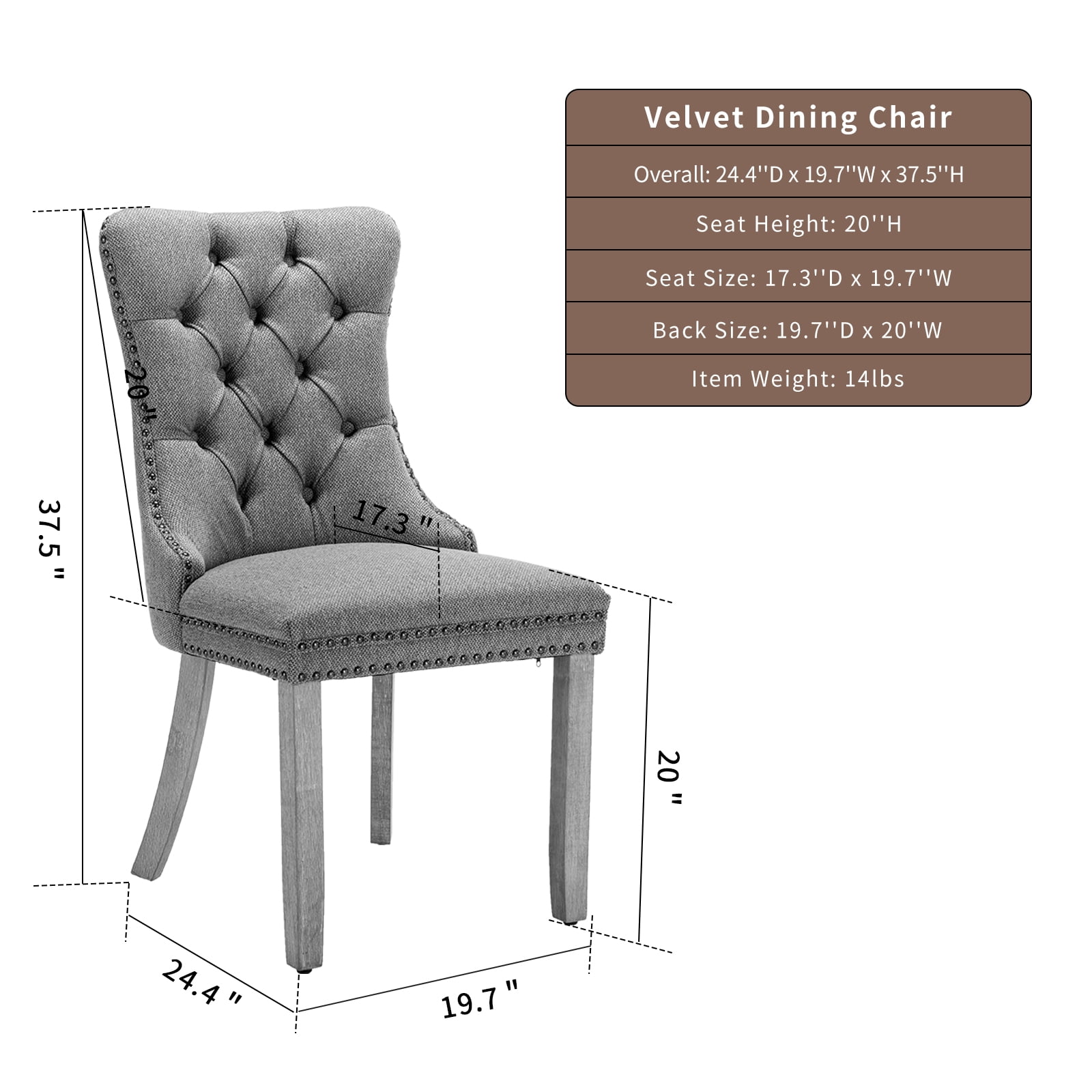 Linen Upholstered Dining Chairs Set of 6, Navy Mid Century Modern Dining Chairs, Kitchen & Dining Room Chairs with Wood Legs, Sillas de Comedor (Blue, 6 Pcs)