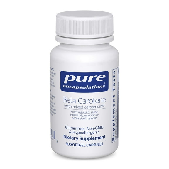 Pure Encapsulations Beta Carotene (with Mixed Carotenoids) | Hypoallergenic Antioxidant and Vitamin A Precursor Supplement | 90 Softgel Capsules