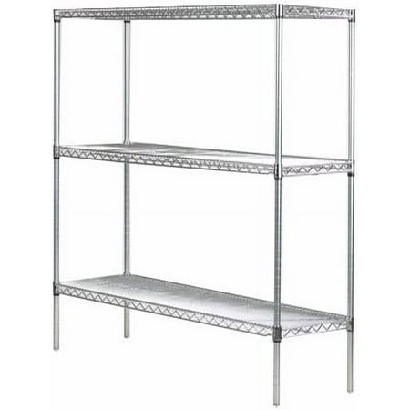 

14 Deep x 30 Wide x 36 High 3 Tier Gray Starter Shelving Unit